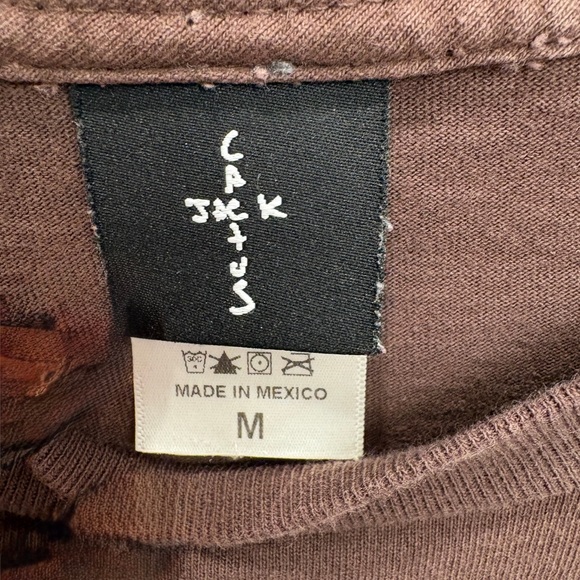 Cactus Jack Travis Scott Never Backward Merch Brown Graphic T-Shirt Size Medium - Picture 3 of 5